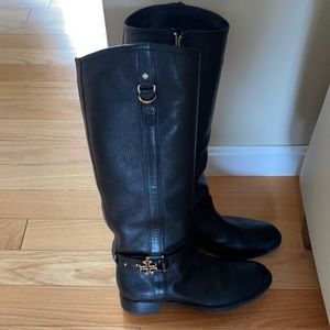 Tory Burch Black Tall Boots Size 9.5